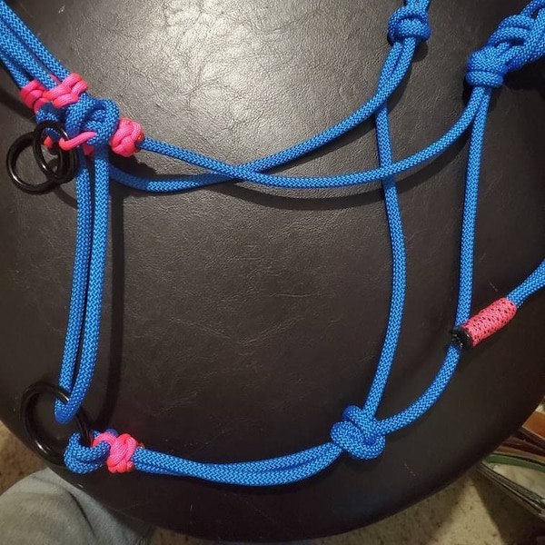 Custom Horse Bitless Sidepull-Sidepull Headstall-Equine Sidepull Tack-Rope Sidepull Tack-Sliding Ring Sidepull-Bitless Natural Horsemanship