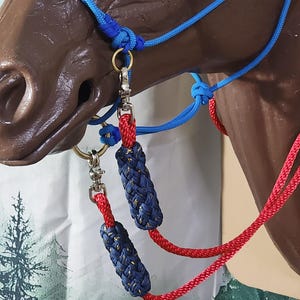 Bit Less Rope Halter Bitless Sidepull Horse Halter Tack: Sliding Ring Rope Hackamore, Custom ...