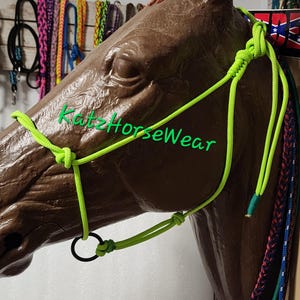 Knotted Rope Horse Halter Tack Sliding Ring Horse Pony Draft Horse Training Halter Custom Fit Equine Tack Liberty Natural Horsemanship