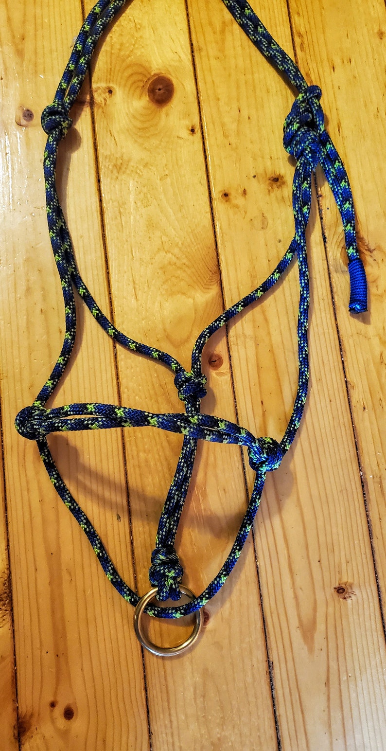 Knotted Rope Training Halter Sliding Ring HalterHandmade Etsy