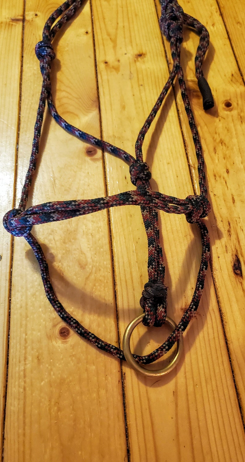 Knotted Rope Training Halter Sliding Ring HalterHandmade Etsy