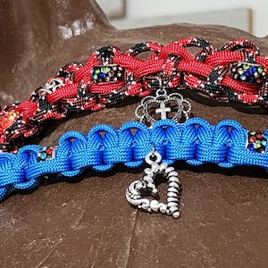 Handmade Red Black or Blue Paracord Horse Bridle Browband: Sparkle Bling Western Trail Horse Tack Gift for Her Gift for Horse Owner