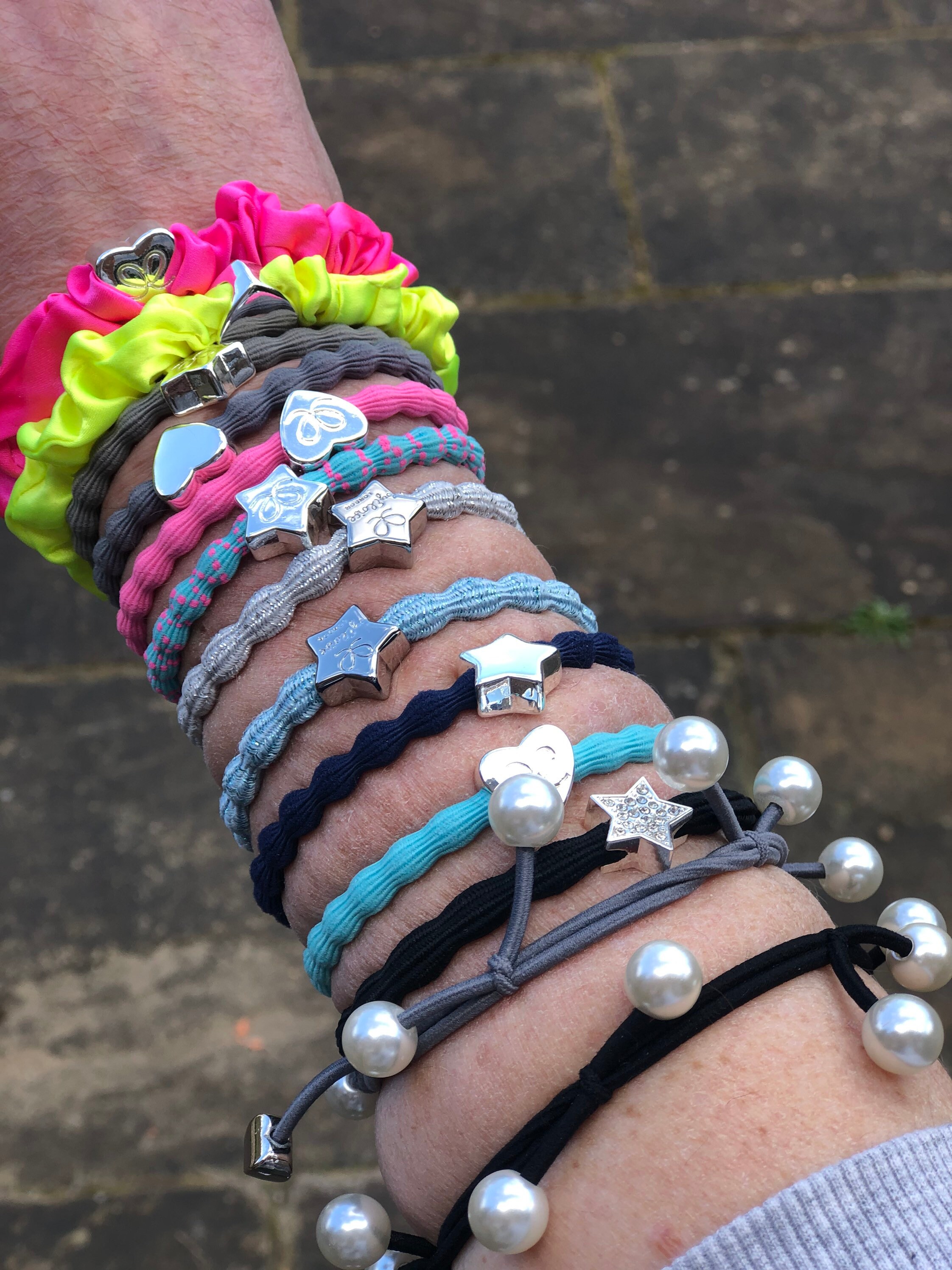 Bangle Hair Bands Bracelet Elastics Multicoloured Stretchy Etsy