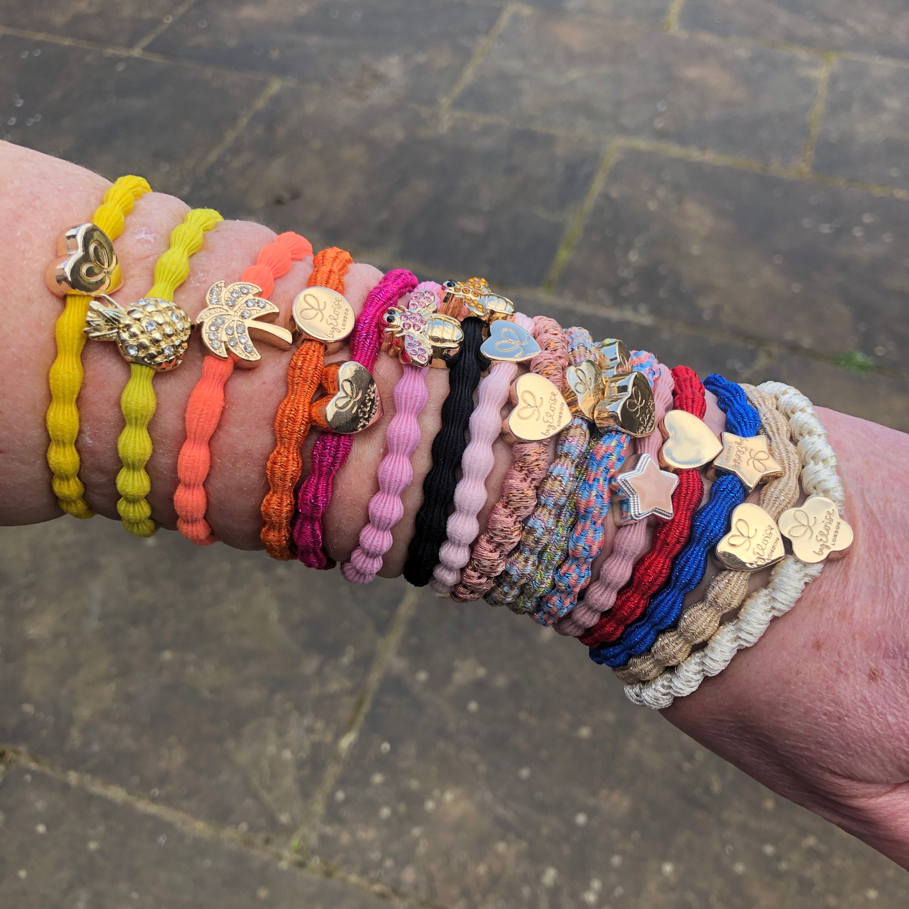 Bangle Hair Bands Bracelet Elastics Multicoloured Stretchy Etsy