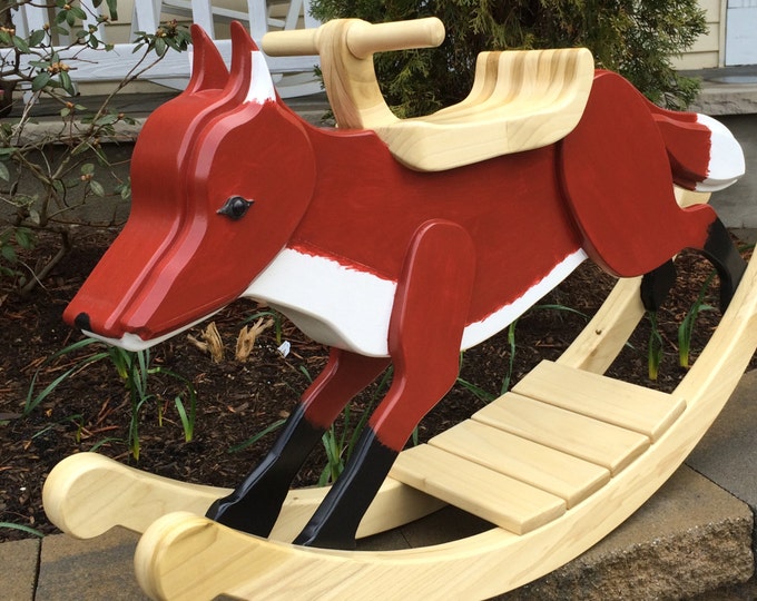 Wooden Rocking Dog // il Cane // Handmade Artisan Rocking Dog - Etsy.de