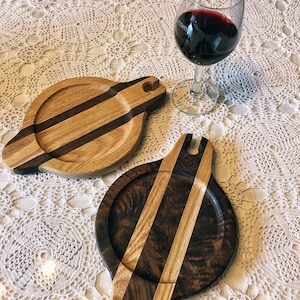 Wooden Wine Plate // Party Plate // Appetizer Plate