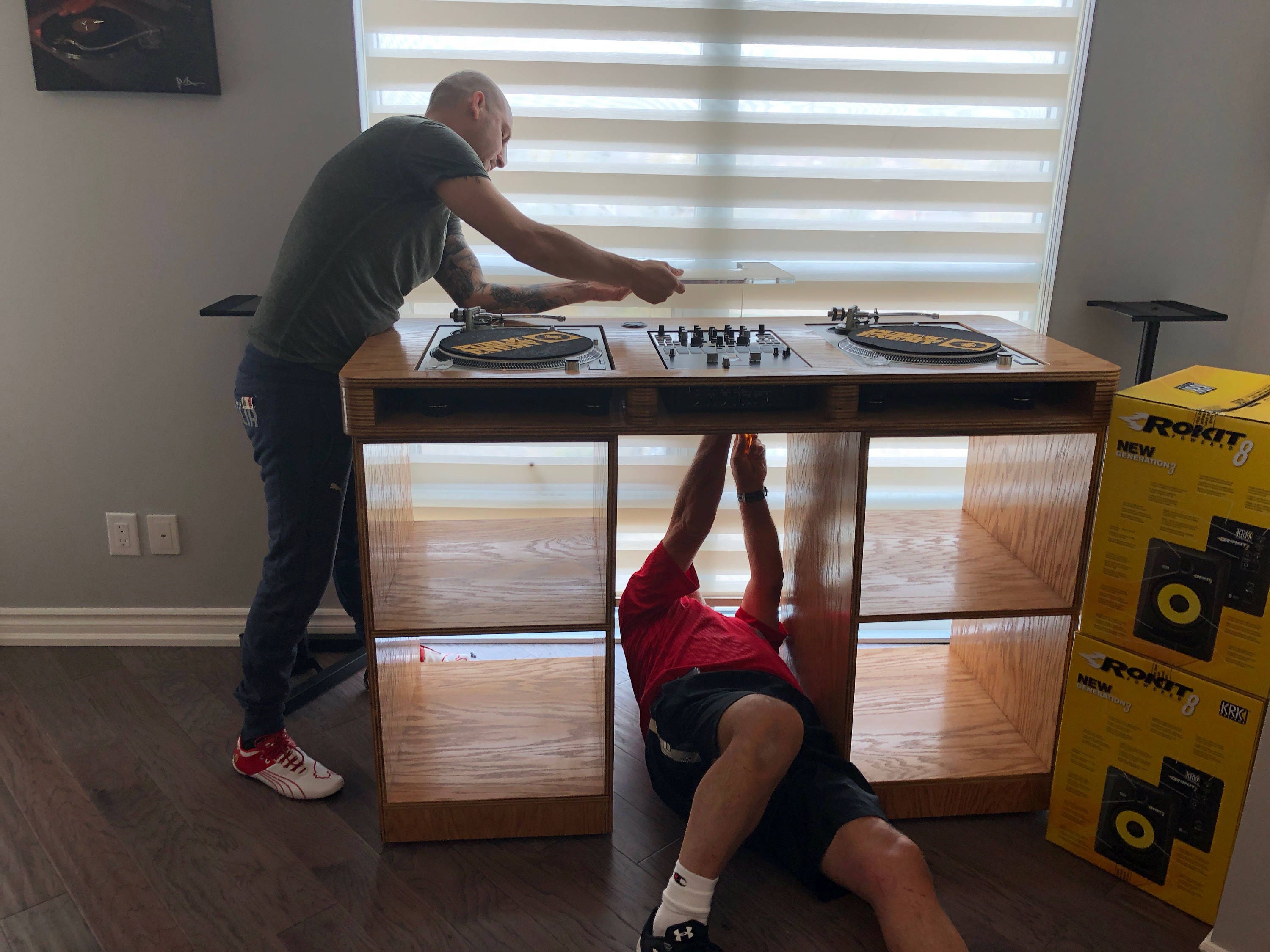 Custom DJ Table DJ Desk / DJ Setup / Turntable Desk Etsy