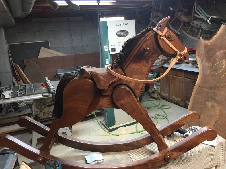 Wooden Rocking Horse // Cavallo Lavianese // Handmade Artisan Rocking Horse // Pane Perso Woodcrafts image 3