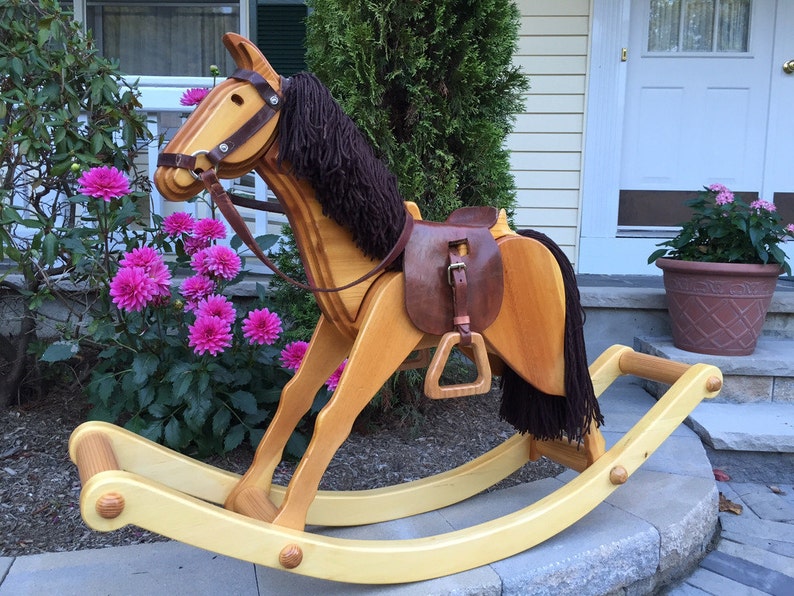 Wooden Rocking Horse // Cavallo Lavianese // Handmade Artisan Rocking Horse // Pane Perso Woodcrafts image 5