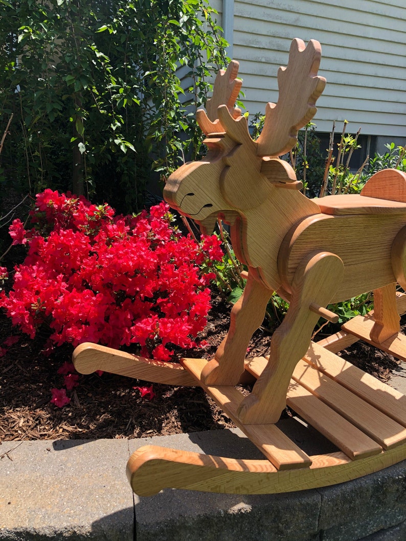 Wooden Rocking Black Moose // El Alce Nero // Handmade Artisan Rocking ...