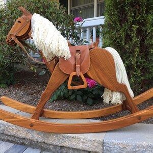 Wooden Rocking Horse // Cavallo Lavianese // Handmade Artisan Rocking Horse // Pane Perso Woodcrafts image 2