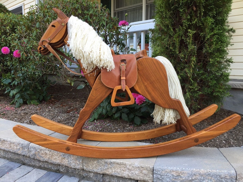 Wooden Rocking Horse // Cavallo Lavianese // Handmade Artisan Rocking Horse // Pane Perso Woodcrafts image 2