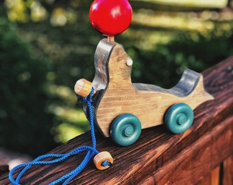 Federica la foca // Federica the Seal // Seal Pull Toy // Wooden Seal Toy //