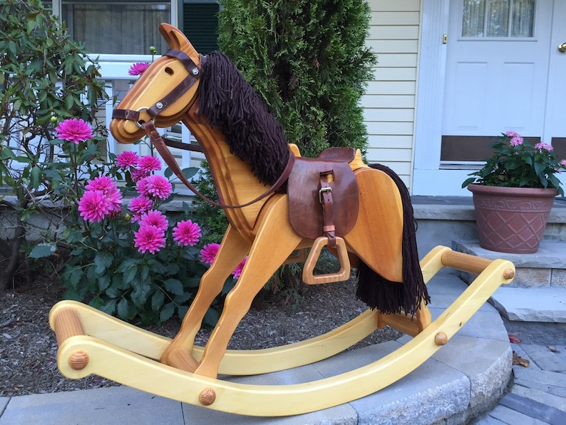 Wooden Rocking Horse // Cavallo Lavianese // Handmade Artisan Rocking Horse // Pane Perso Woodcrafts image 1