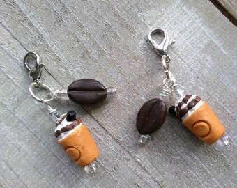 Coffe Lover Planner charm, planner charm, coffee planner charm, traveler's notebook, planner accessories, coffee, coffee bean
