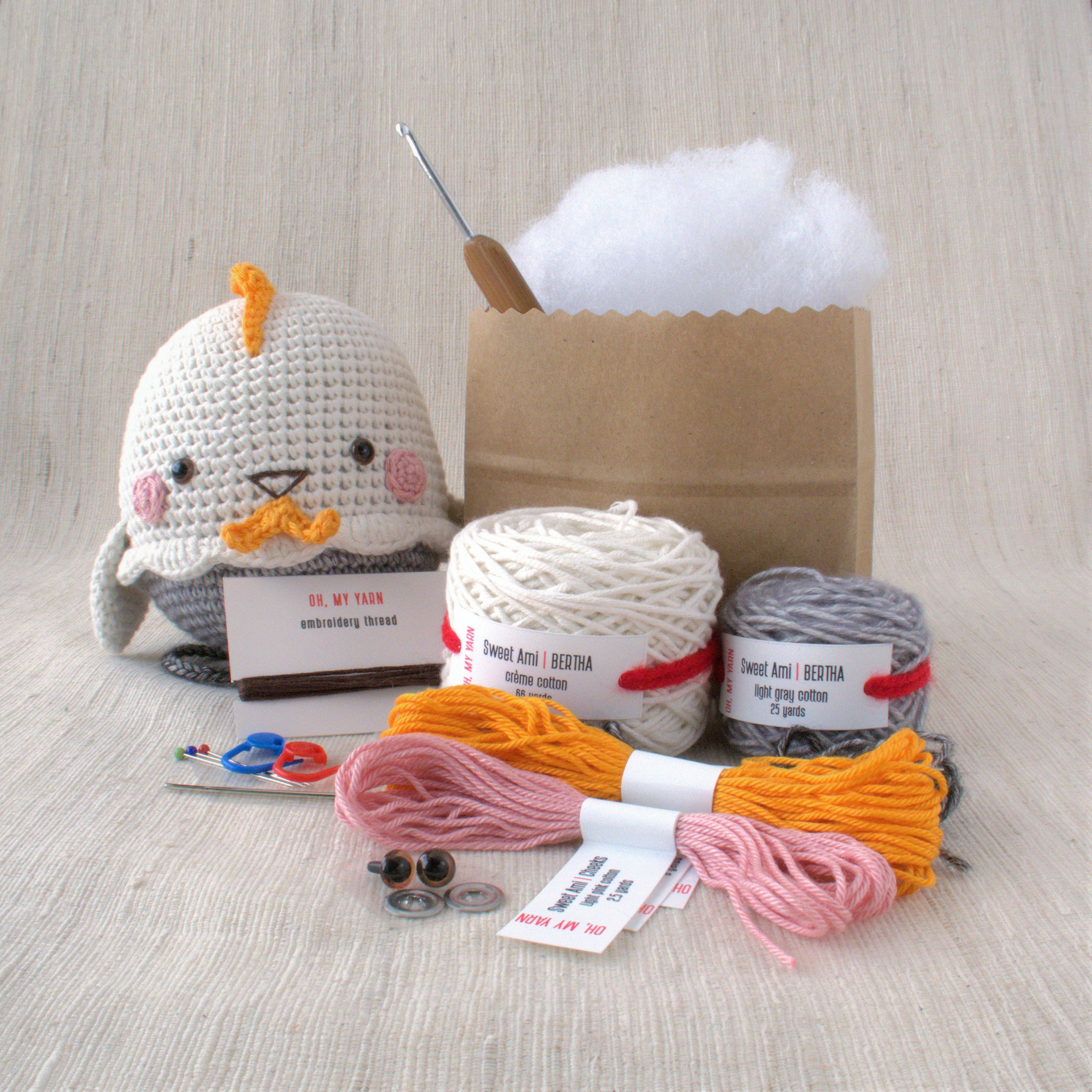 BEGINNER CROCHET KIT Amigurumi Cow, Easy Starter Crochet Kit, Amigurumi  Kit, Diy Craft Kit Gift, Learn How to Crochet Kit, Amigurumi Cow 