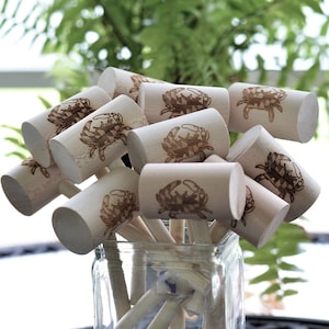 12 Crab Mallets Engraved with Maryland Crab  (Set of 12)