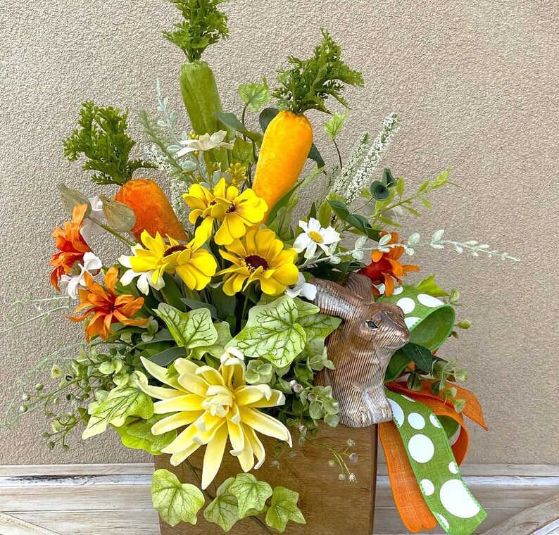 Easter Centerpiece Bunny Decor Easter Table Decor Easter Etsy