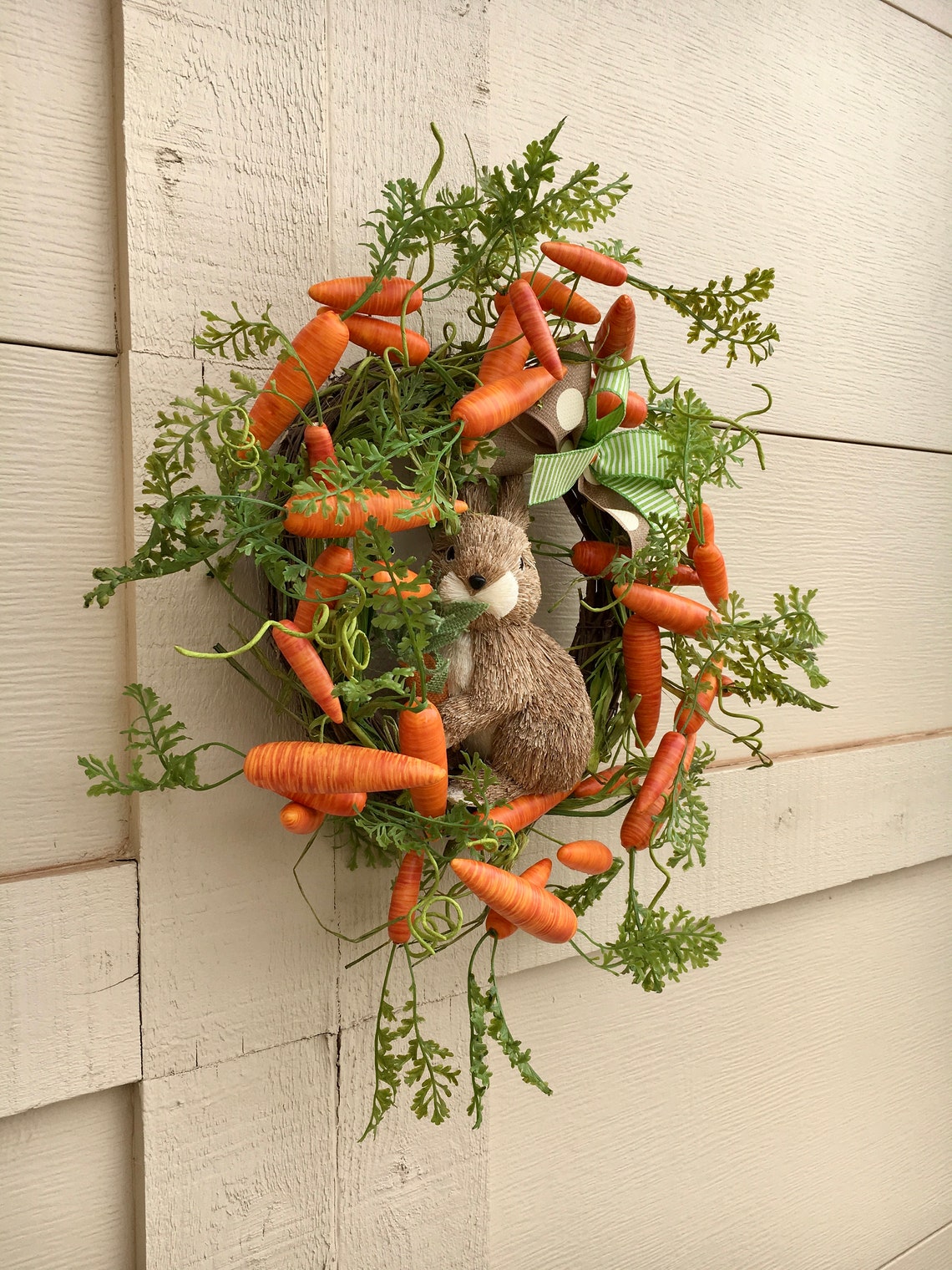 Easter Wreath Bunny Wreath Carrot Wreath Bunny and Carrot Etsy
