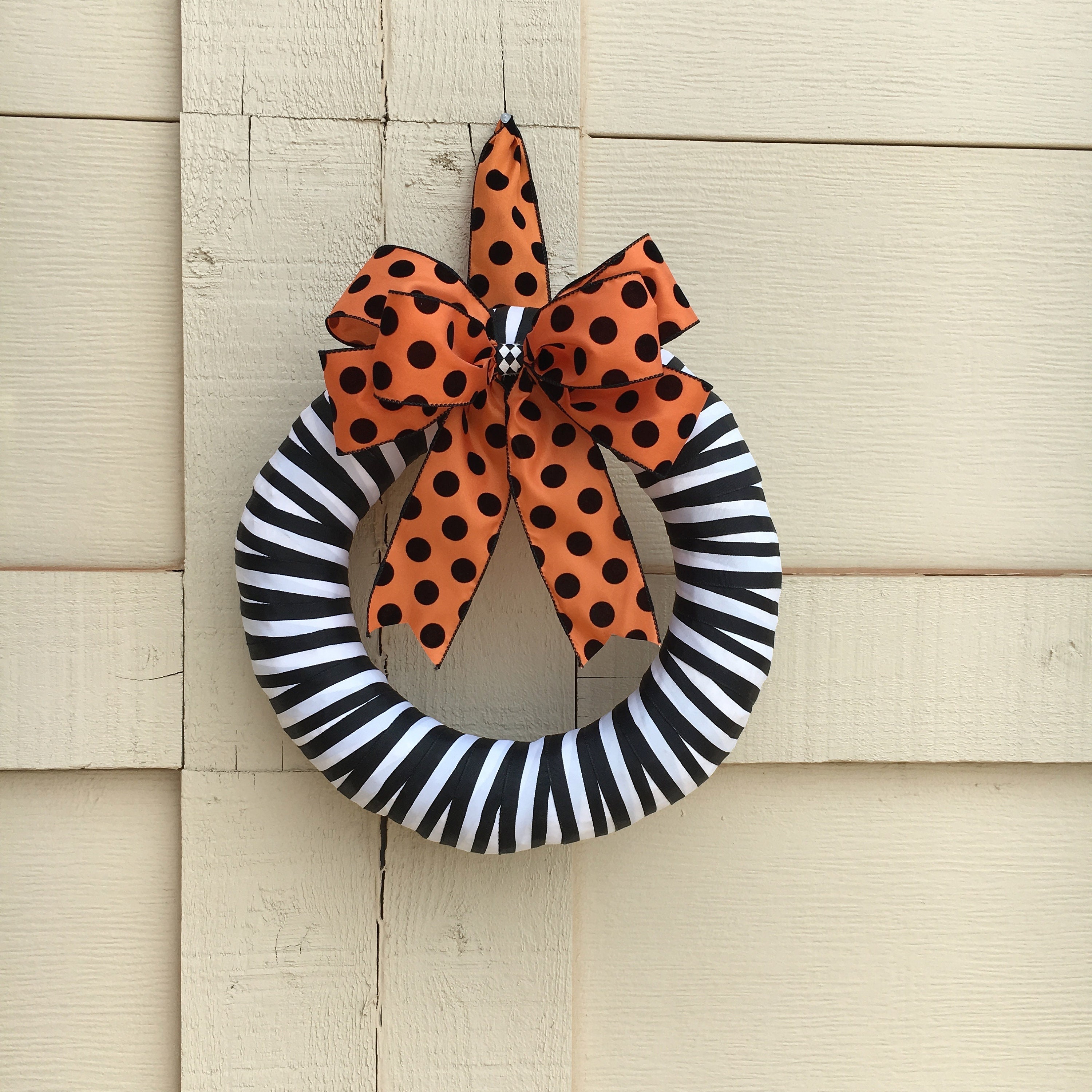 Halloween Wreath Unique Halloween Wreath Black and White Etsy