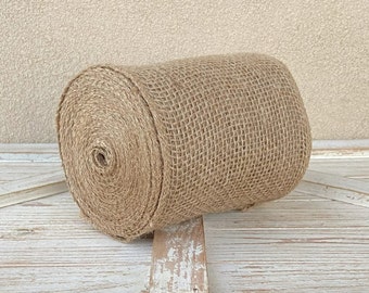 Burlap Ribbon Double Roll Natural Colored Burlap Jute Burlap Roll Burlap Ribbon Roll Craft Ribbon Wreath Ribbon Burlap Wreath Supply Wedding