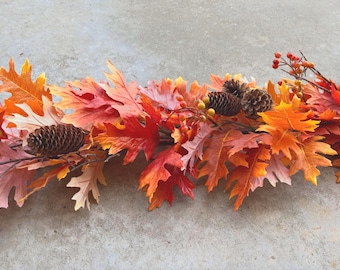 Fall Garland, Table Decor Thanksgiving, Mantel Garland, Fall Wedding Table Decor, Natural Fall Decor, Farmhouse Tablescape, Fall Shower