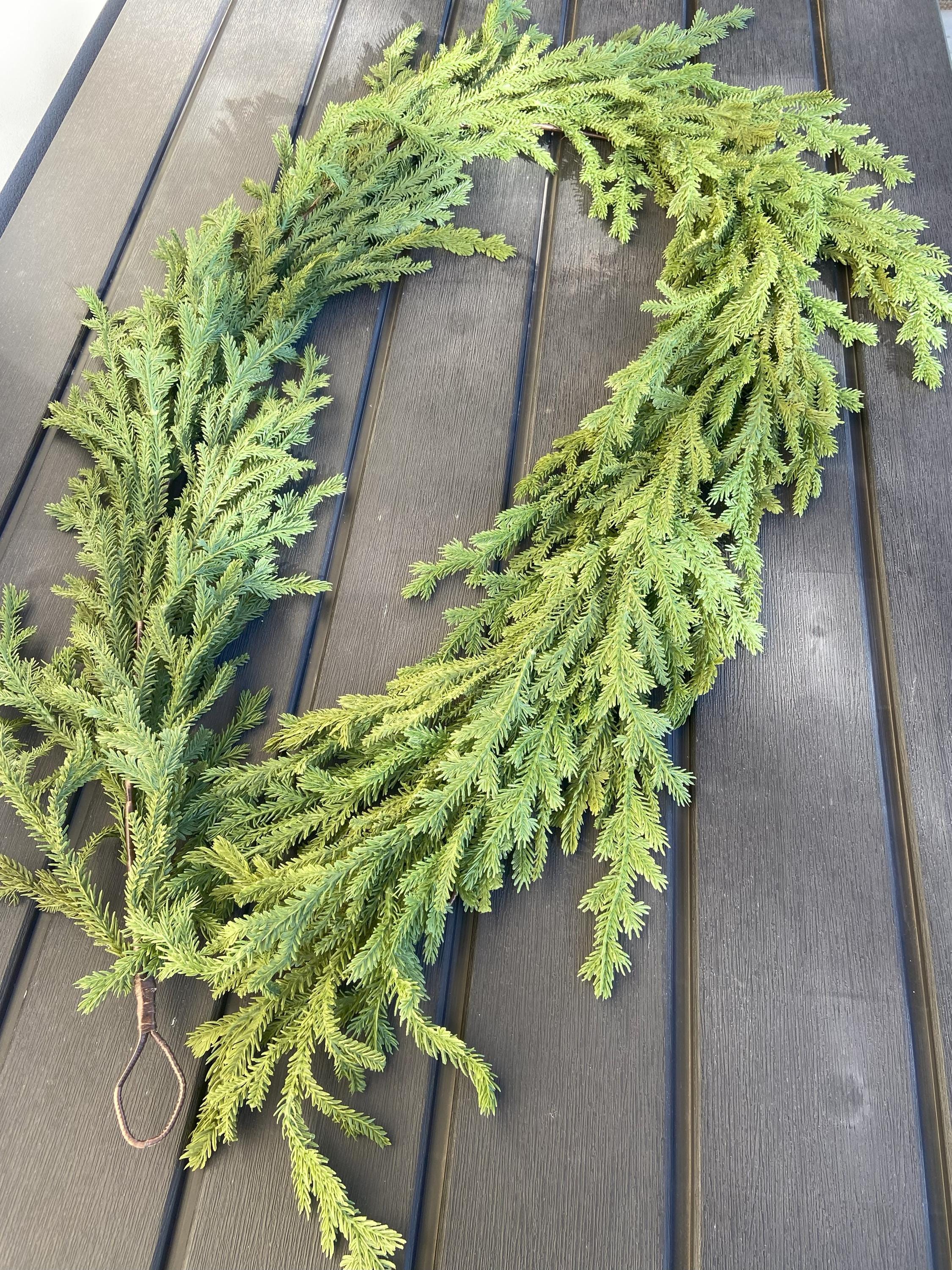 Norfolk Pine Garland, Winter Evergreen Garland, Christmas Mantel…