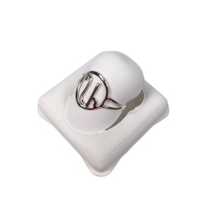 Silver Armenian Initial Ring