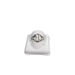 Platinum Armenian Initial Ring