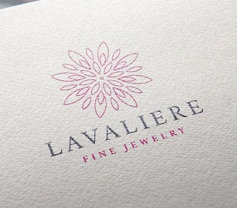 Lavaliere Logo Template Custom Logo Design Premade Logo image 4