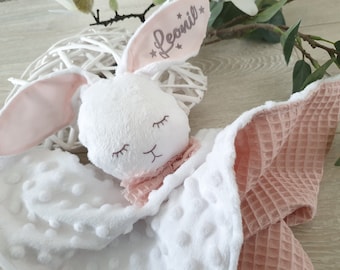 Kuscheltier Hase Hoppi - mit Namen - Geschenk, Baby, Geburt Angebot Frankreich