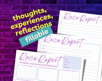 Write a Swimming Post-Race Report, Competitive Swim Race Recap, Post Swim Race Analysis, Swimming Race Results, Printable and Fillable PDF