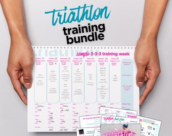 Triathlon Training Planner, Triathlon Training Schedule, Triathlon Race Day Plan, Triathlon Calender, MultiSport Training, Printable PDF