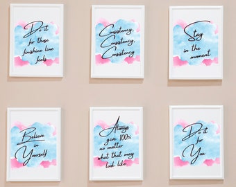 Motivational Running Quotes Print, Athlete Wall Art (Digital Download)