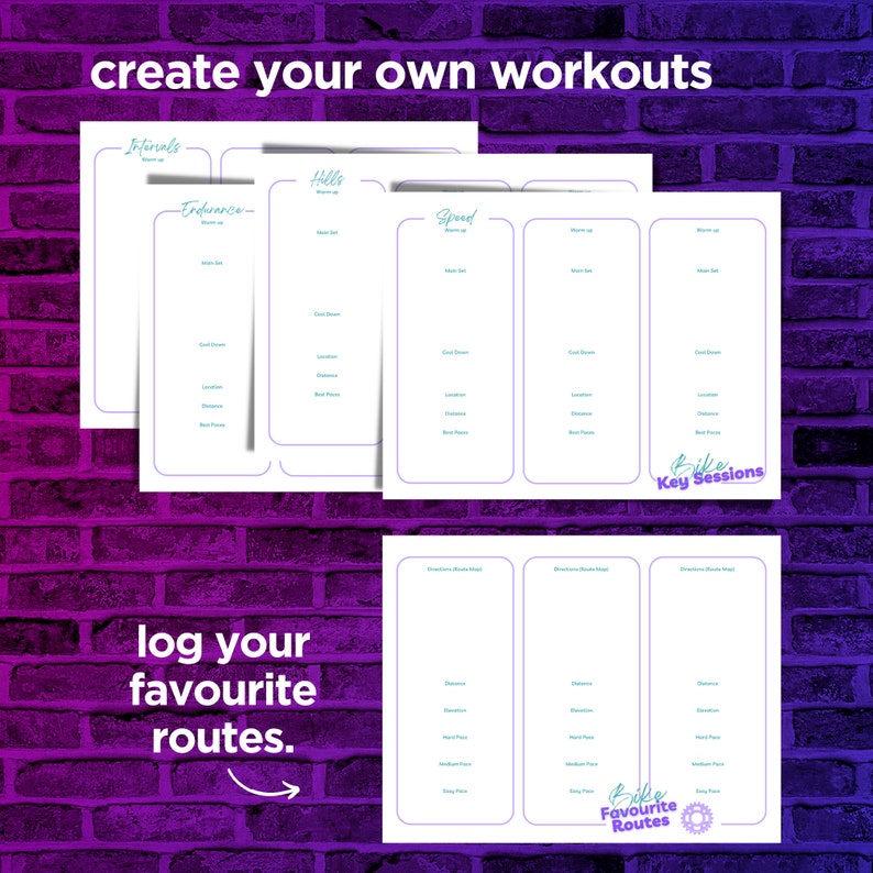 Competitive Cycling Printable Planner, Cycling Log, Performance ...