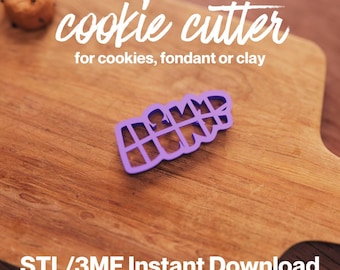 Bike Cookie Cutter STL file, Bike 3MF Cookie Cutter File, Bicycle Decor, Cycling Theme, Cycling Foodie, Triathlon, Instant Download