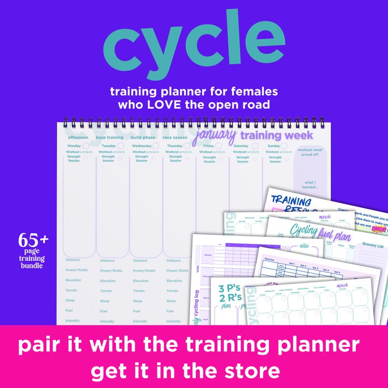 40 Mile Cycling Training Plan Template, 24-week Fillable PDF - Etsy