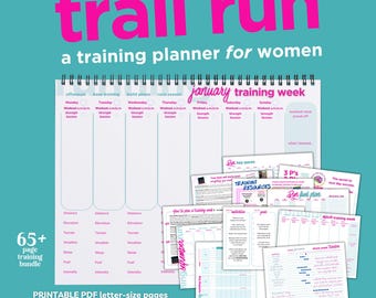 Printable Trail Run Training Planner for Women and Girls, Trail Running Log (PDF)