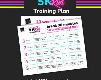 Break 30 Minute 5K, 10 Week Training Plan (Printable PDF)