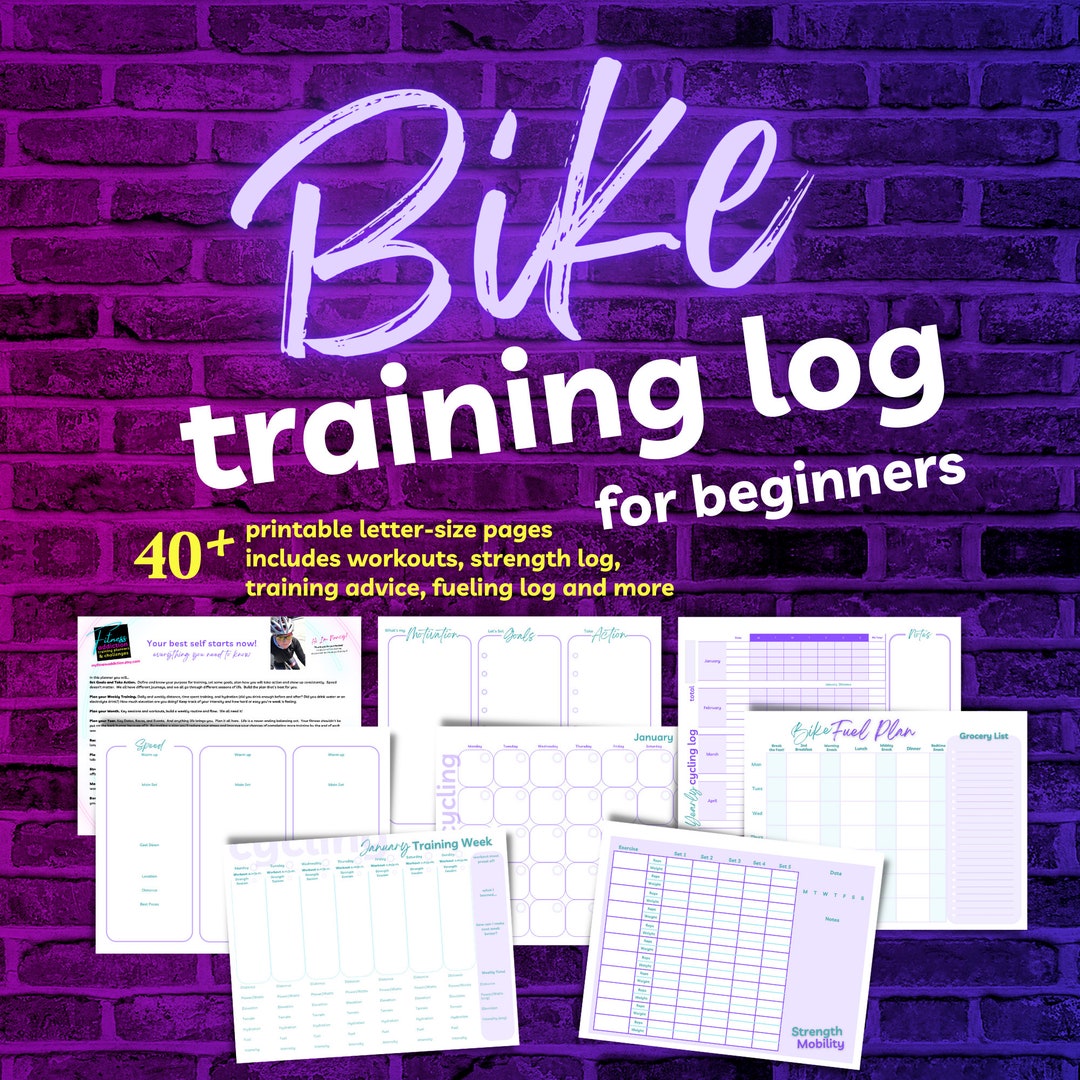 Beginner Printable Cycling Log, Cycling Planner, Cycling Log, Cycling ...