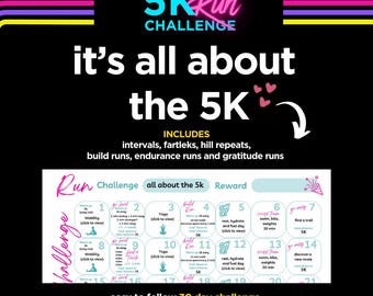 30-Day 5K Run Challenge, Training Plan (PDF Download)