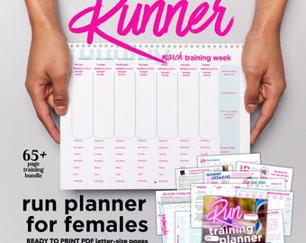 Printable Run Planner, Women and Girls, Running Training Planner, Run Tracker, Running Logbook, Running Workout Planner, Run Journal, PDF