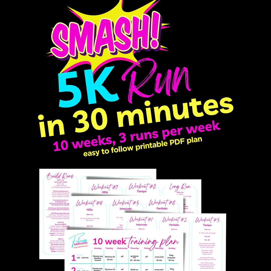 Break 30 Minute 5k 10 Week Training Plan 3 Runs A Week Hit A 5k Pr Break 30 Minute 5k 10 Week Training Plan 3 Runs A Week Hit A 5k Pr