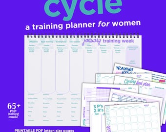 Printable Cycling Training Planner, Women & Girls Cycling Log (PDF)