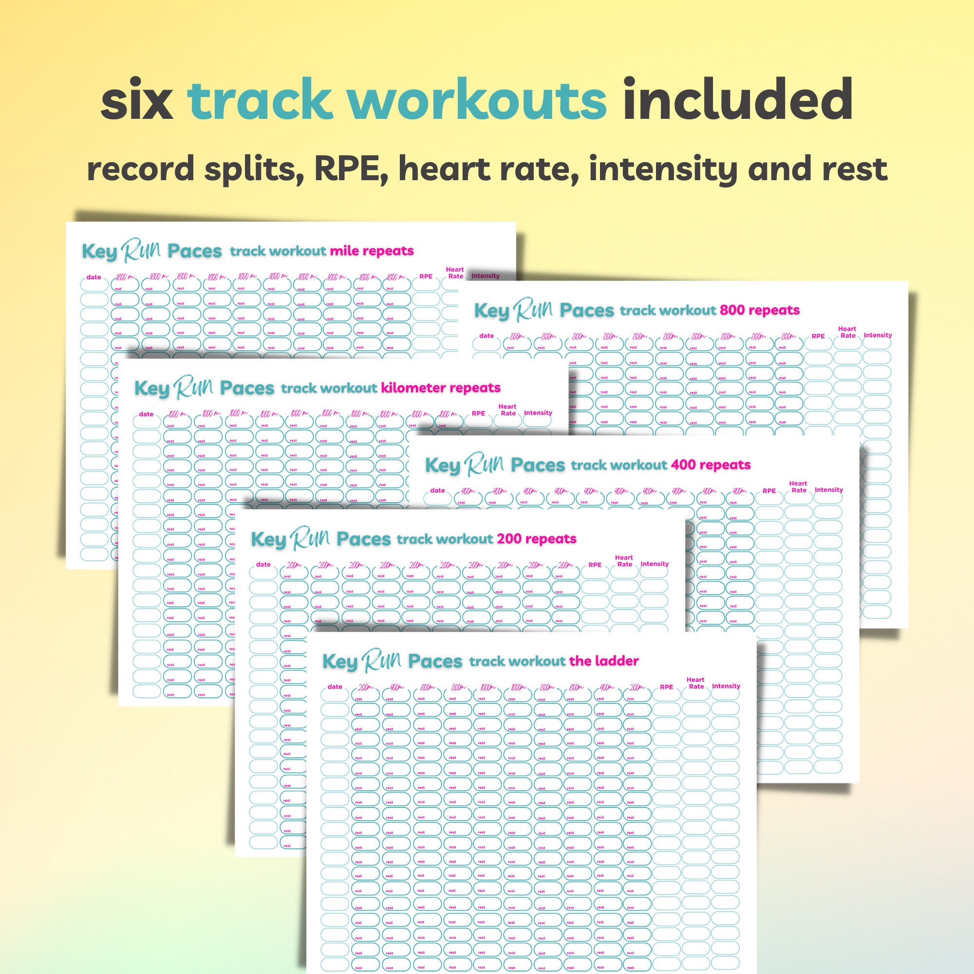 5k Run Pacing Chart Printable PDF 5k Run Pacing Calculators - Etsy