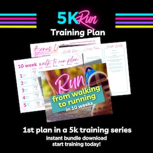 Couch to 5K Program, 10 week Walk to Run Training Plan, Return to Running, Walk to Run in 10 weeks, Run 30 min, Walk to Run One Mile or more