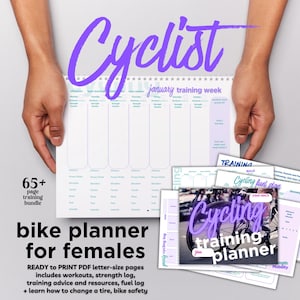 Printable Cycling Planner, Women and Girls, Cycling Training Planner, Cycling Tracker, Cycling Logbook, Cycling Workout Planner, PDF