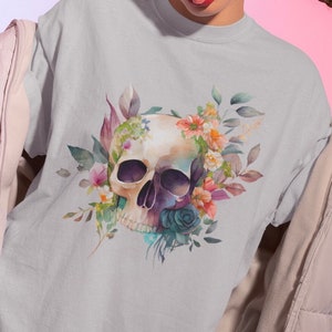 Skull and Flowers Unisex T-Shirt