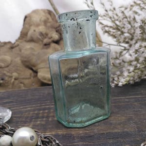 Inkwell, Stationery, Vintage Inkwell, Genuine Bottles Ink, Genuine Old Glass, Small Holder, Glass Holder, Vintage Bottles