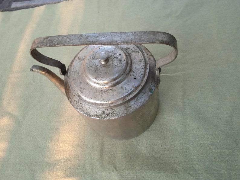 Large bronze teapot Antique army bronze teapot image 2